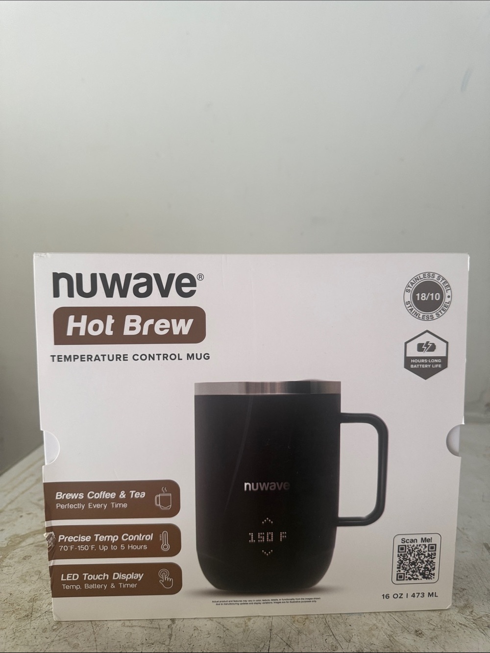nuwave Hot Brew Temperature Control Mug - Black